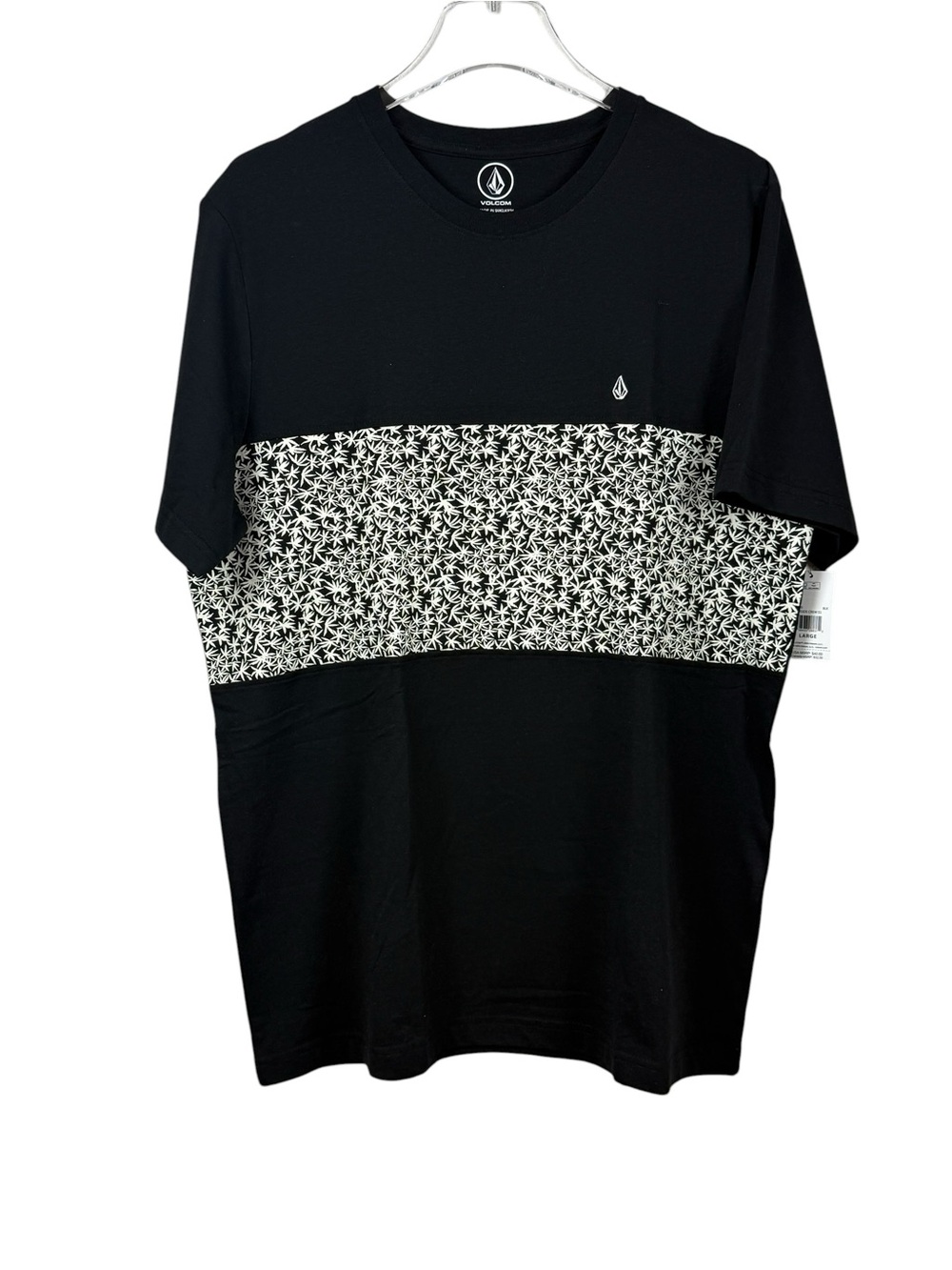 Volcom Summerside Crew Lightweight Black T-Shirt Men's Size L NWT MSRP $40
